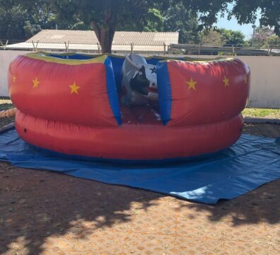 Bina festas, aluguel de brinquedos infláveis, Pula-Pula tourinho inflável.